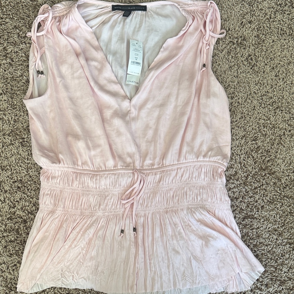 White House Black Market Light Pink Blouse